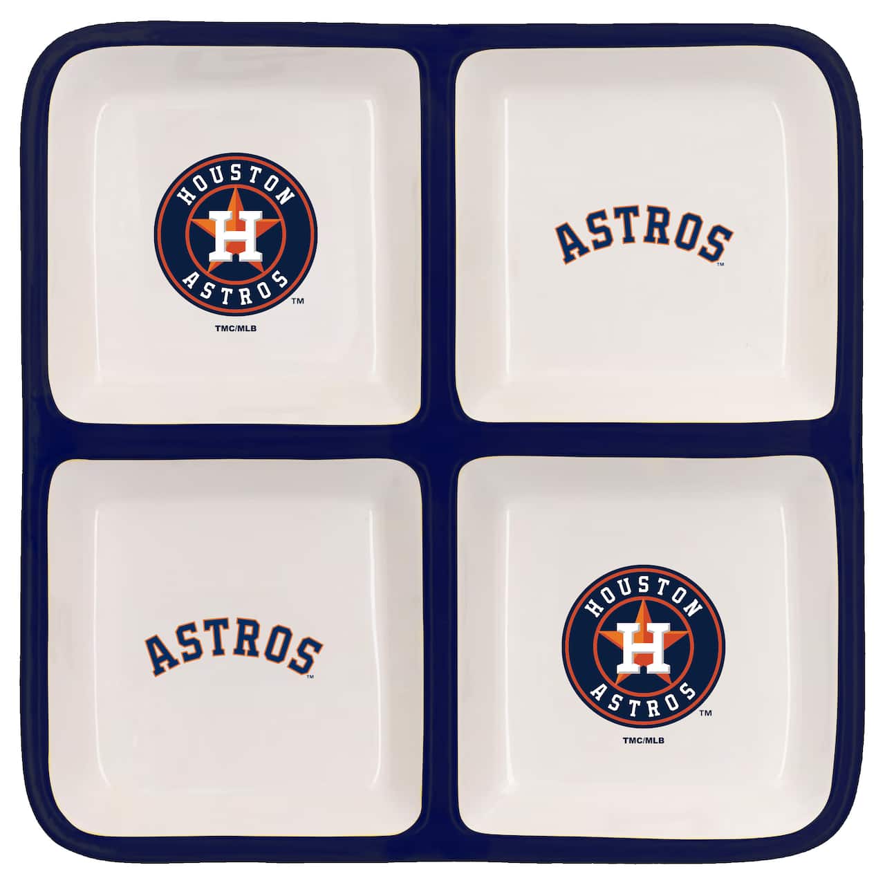 The Memory Company MLB 4 Section Square Ceramic Tray